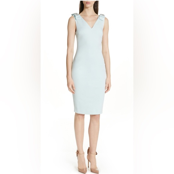 Tea Baker Mint Belliah Bow Shoulder Body-Con Dress Size 3/ US 6 1783 - Picture 1 of 14